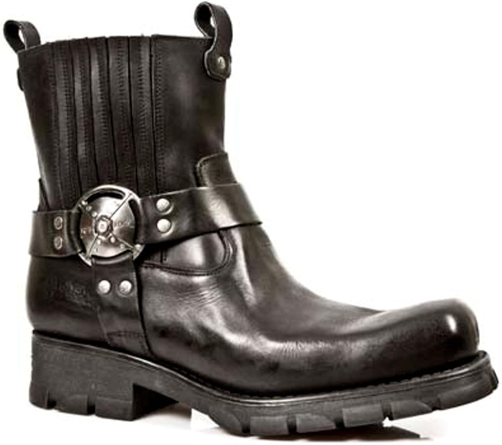 Amazon | ロックブーツ スタイル 7605 S1 ブラック, ブラック, 7 | ブーツ