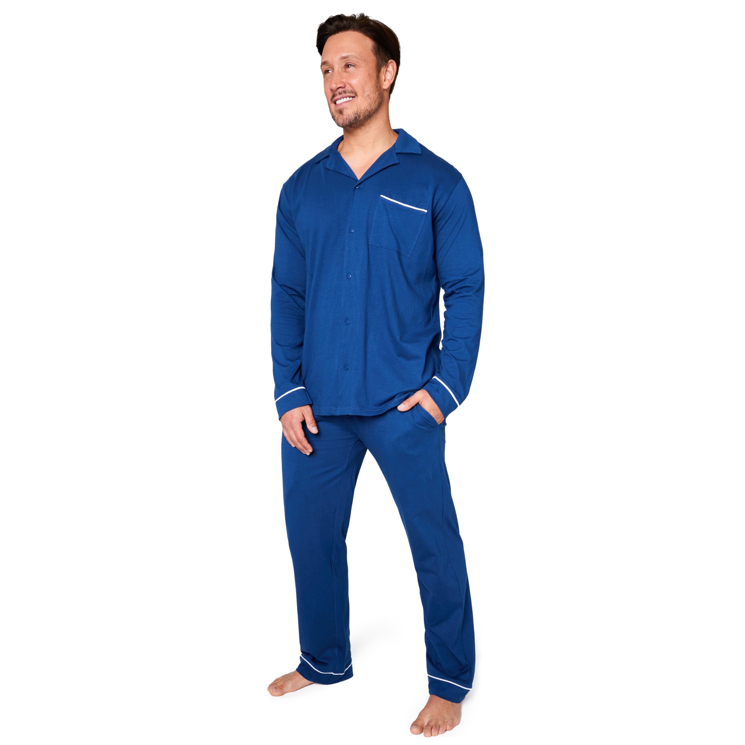 CityComfort Heren Fleece Pyjama Set Slim Fit - Warme Hoodie Met Rits En Broek
