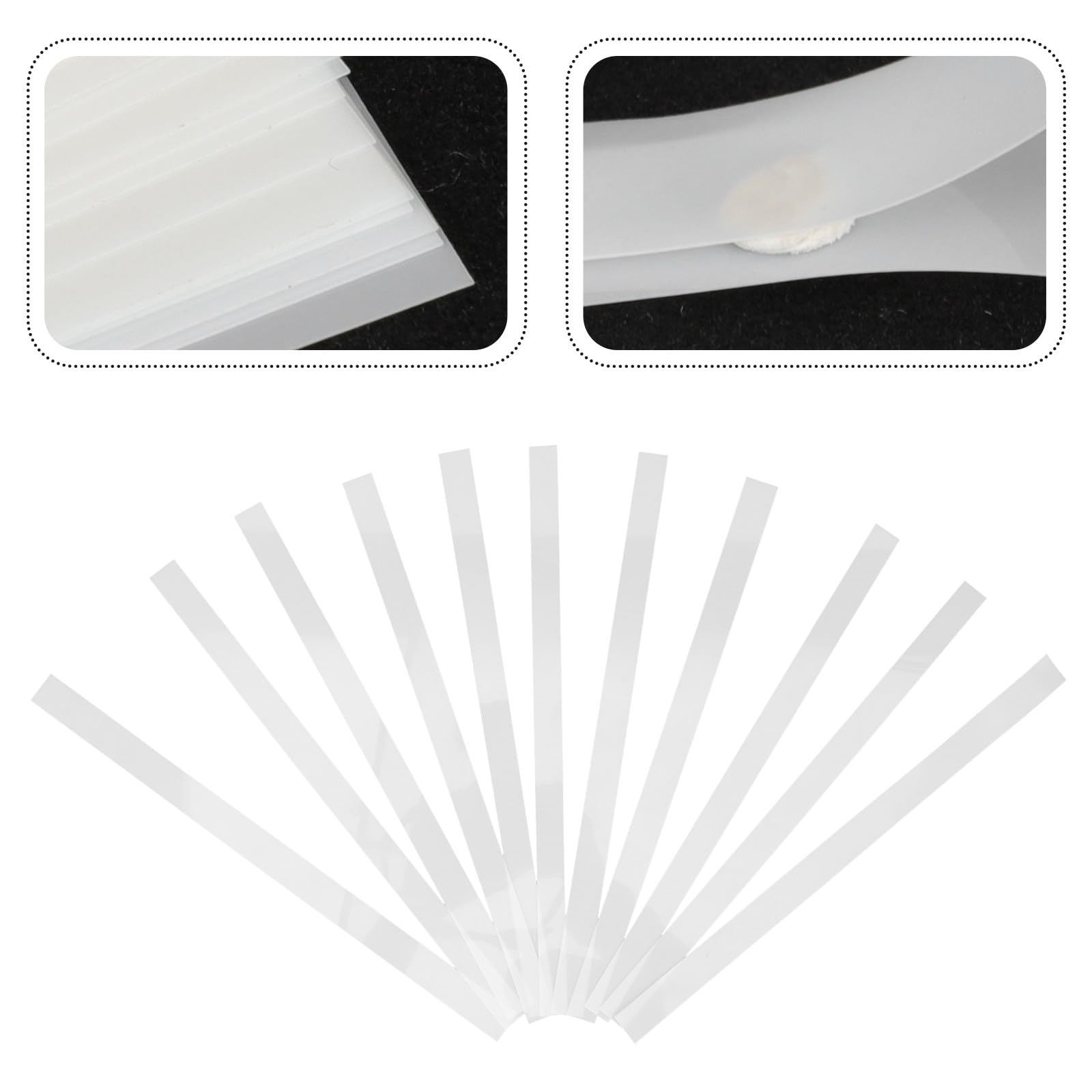 VICASKY 20 Pièces Sangles de Fixation en Pet pour Fil de Caisse Claire, Flexibilité et Fiabilité Supérieures, Accessoires pour Montage de Tambour Blanc