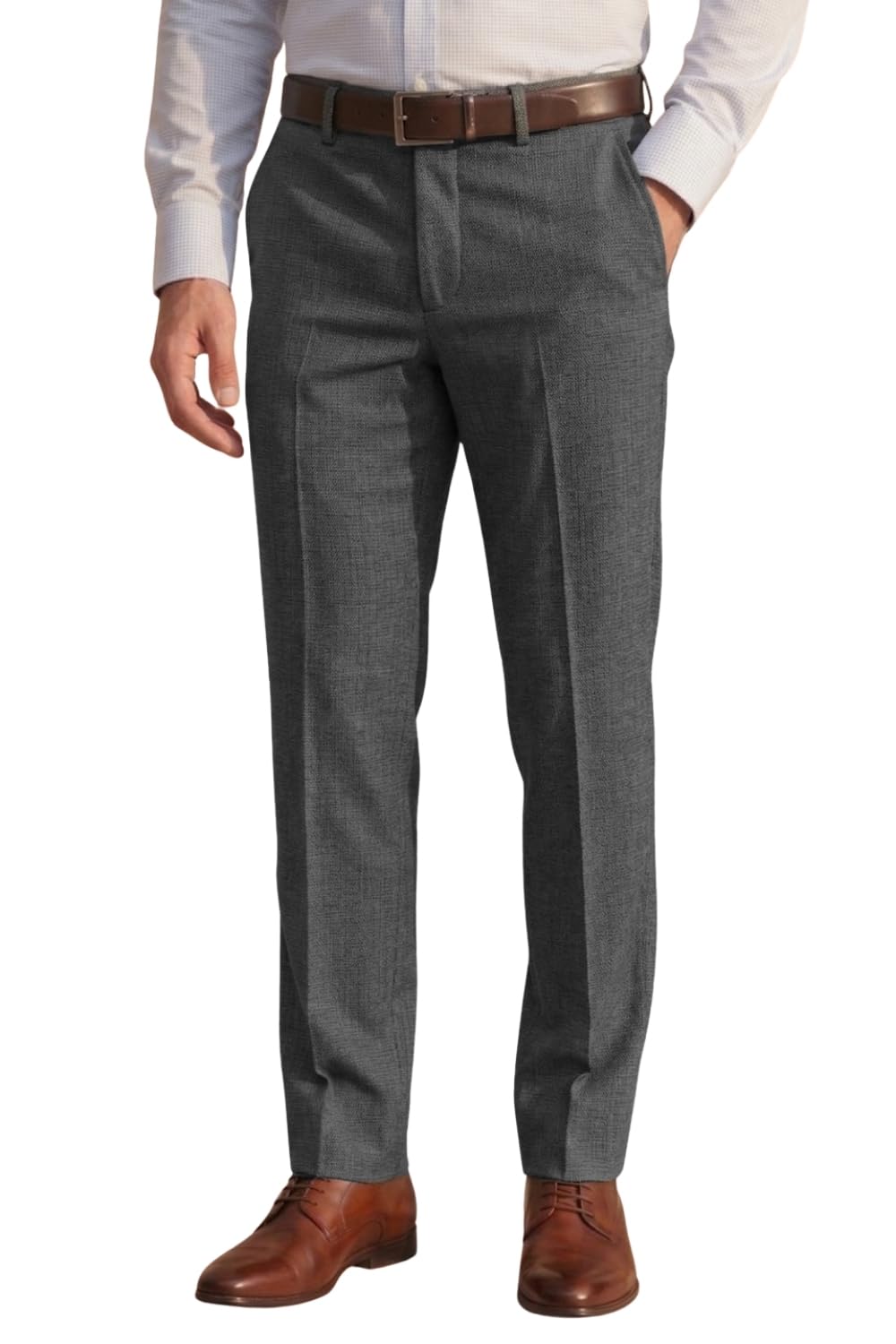 louis philippe Men Slim Fit Textured All Day Comfort Stretchable Fabric and Enhanced Comfort Formal Trouser-picture-31
