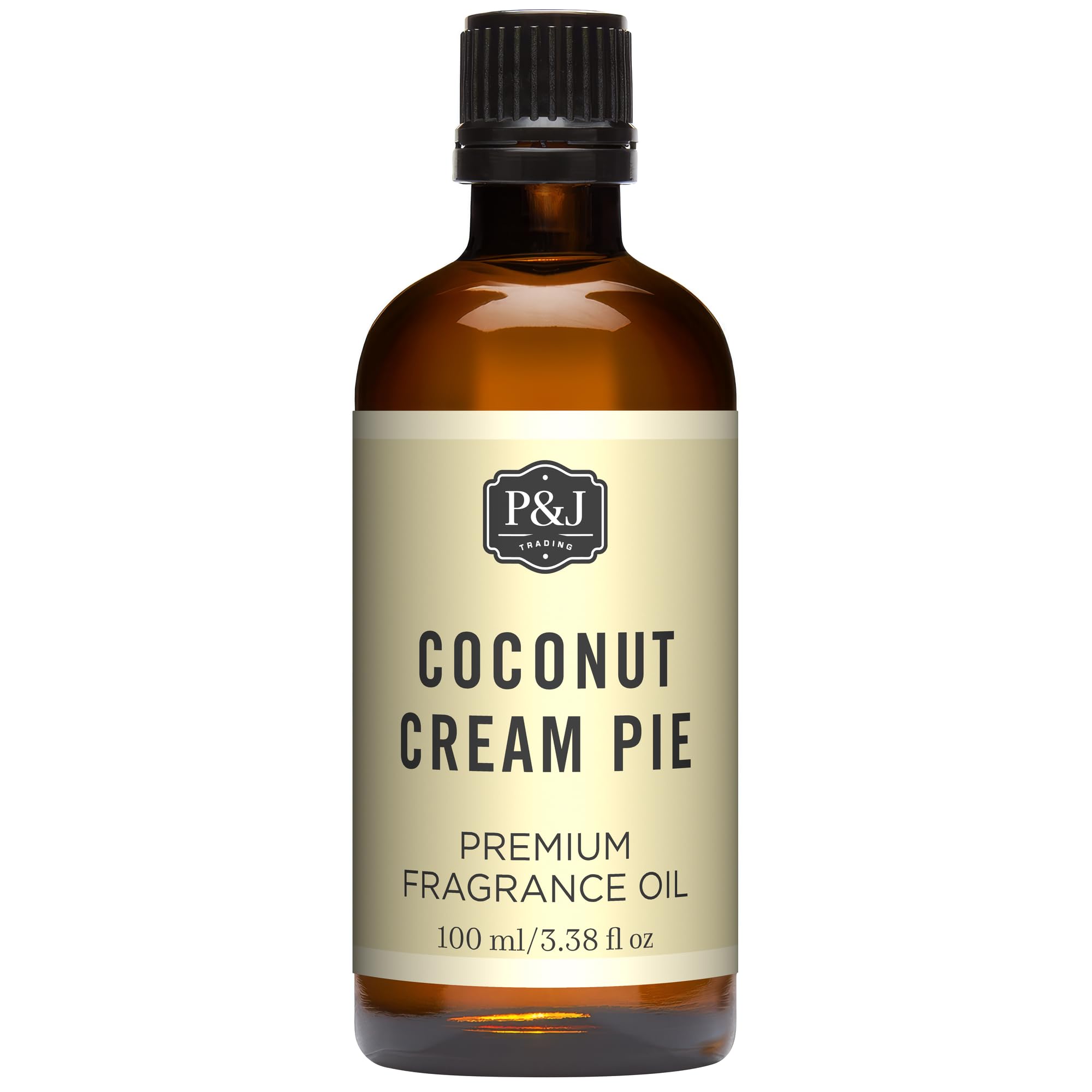 P&amp;J Trading - Coconut Cream Pie Scented Oil 100ml - Fragrance Oil for Candle Making, Soap Making, Diffuser Oil