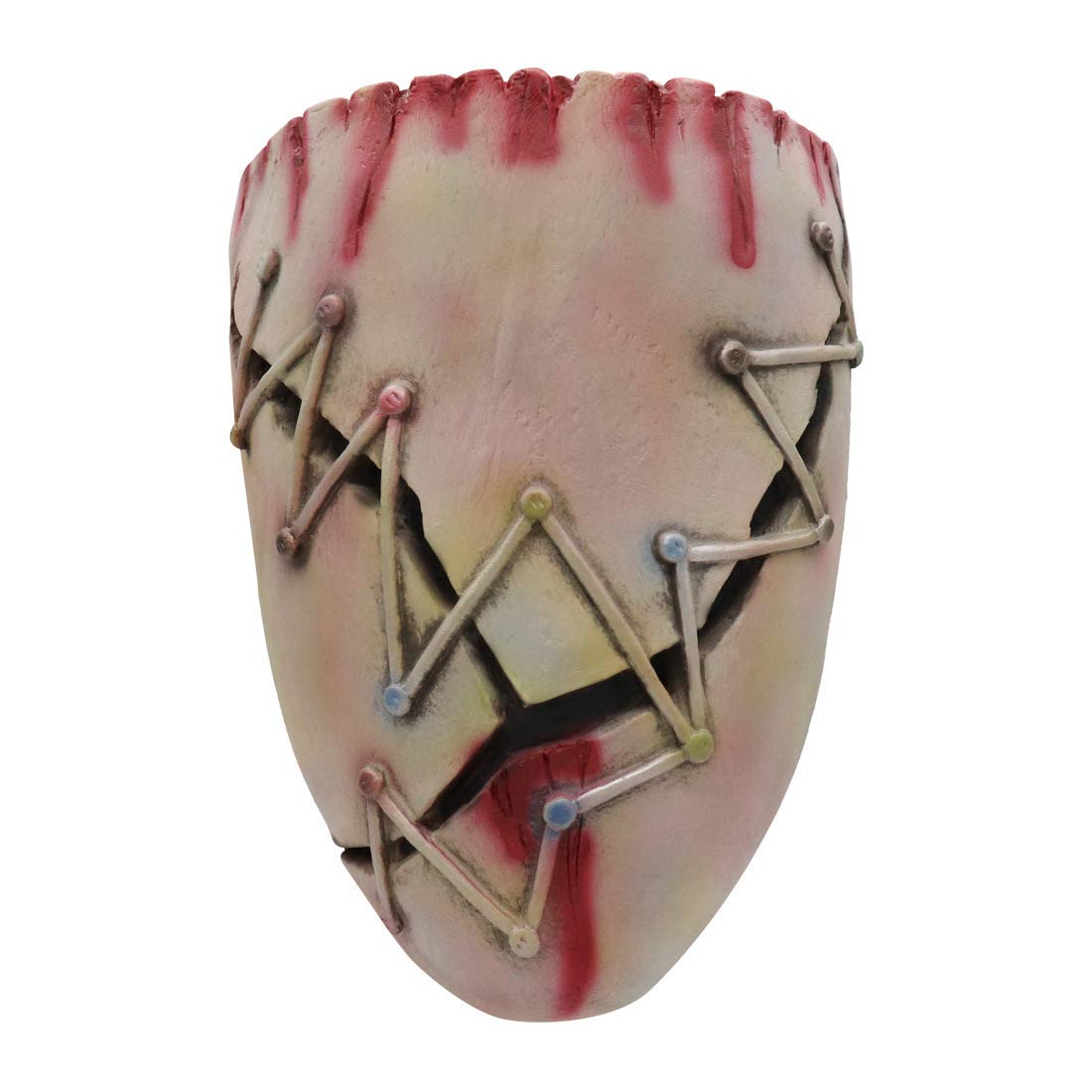 Party Dance Butcher Half face Headgear cos Face Mask Legion Game Latex Mask Halloween Costume (Dripping Blood)