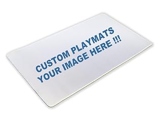 Custom Playmat 24" x 14" Non-Slip with Mat Bag - Printable Play Zone & Optional Stitched Edging, Any Image Printed Your Design Tournament and Card Game Legal - Amazon product rated Grade A