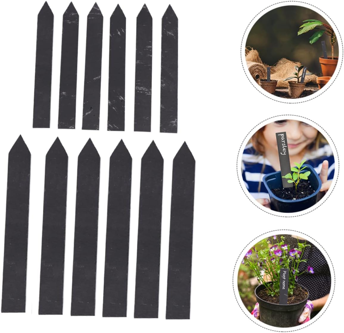 12pcs Reusable Garden Markers Plant Labels for Vegetables Flowers and Herbs Weatherproof Garden Stake Tags Smooth for Easy Writing and Identification