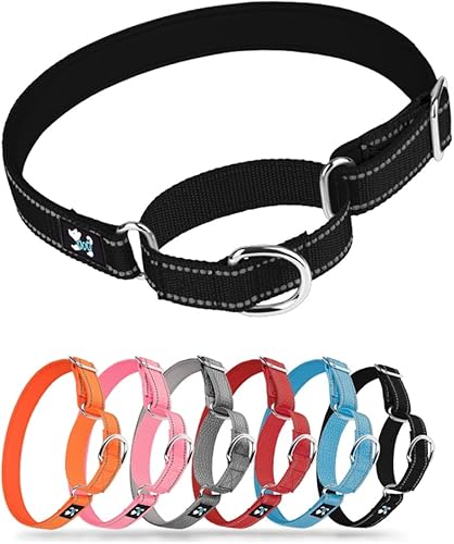 Miniatura 4 de Pimaodog Collares ajustables Martingale para perros de entrenamiento de seguridad, de neopreno suave y acolchado, de nailon transpirable, para