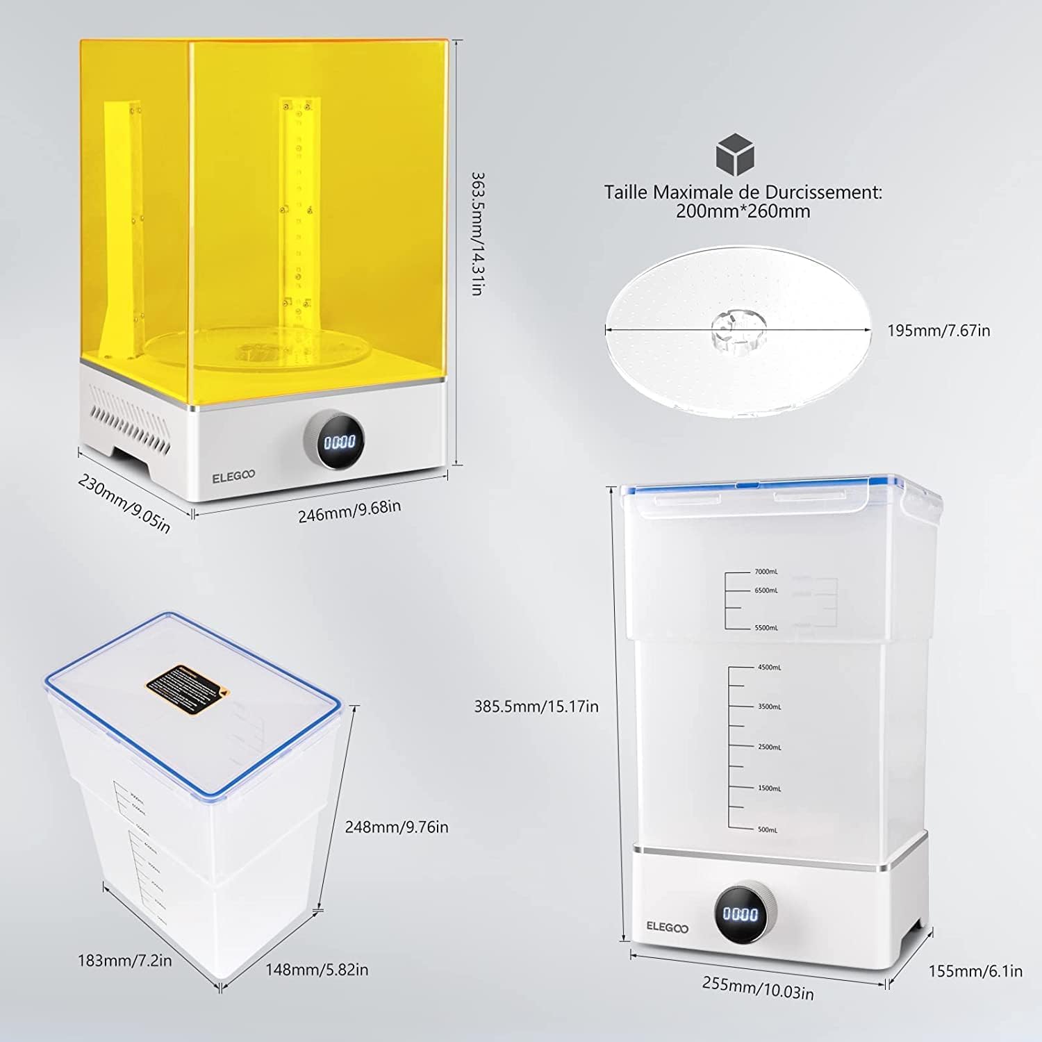 Macchina Lavaggio ELEGOO Mercury X per 3D Printer - Dettaglio