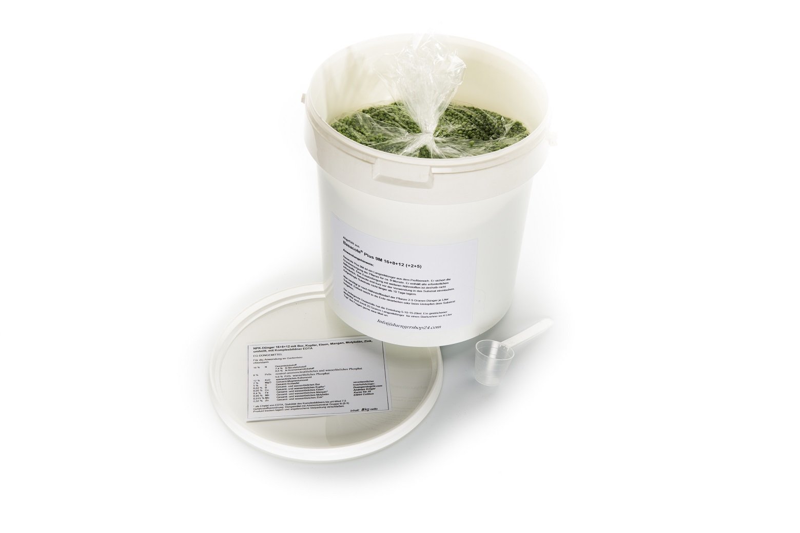 Basacote® Plus 9M Langzeitdünger, 16+8+12 (+2+TE), 5kg mit Dosierlöffel