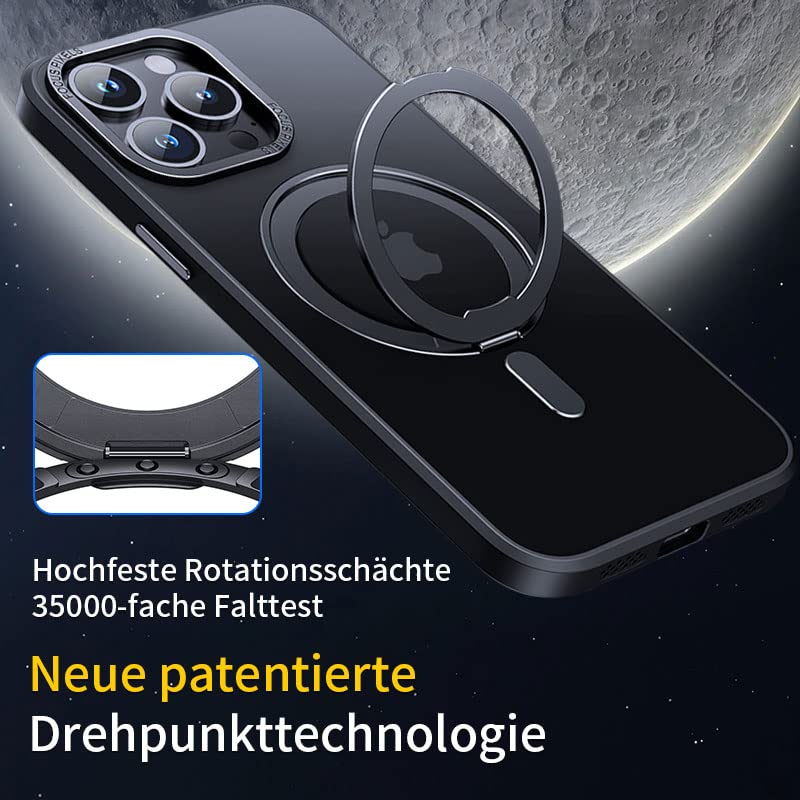 IPhone 14 Pro Max Hülle – MagSafe Kompatibel, Magnetischer Ständer, Transparent & Stoßfest