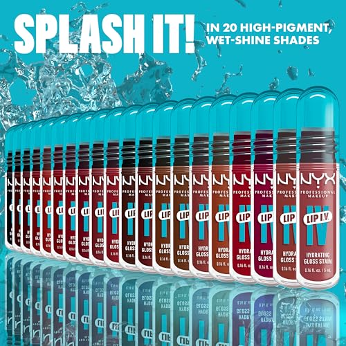 NYX PROFESSIONAL MAKEUP Lip IV Hydrating Glossy Lip Stain with 12HR Hydration - Red-y Set Wet (Red) - image 9