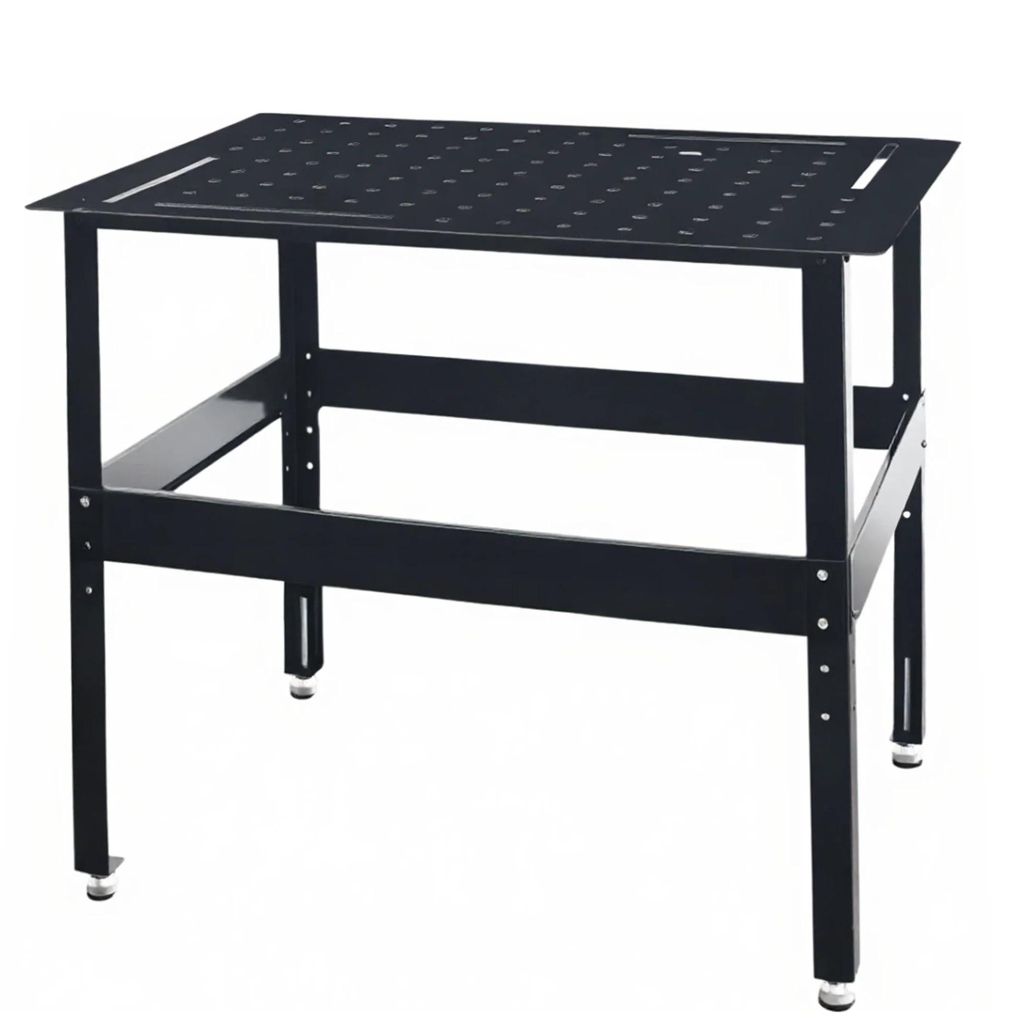 Metrixpio Adjudtable Welding Table Heavy Duty Mobile Steel Workbench with Wheels, 2000 Lbs Load Capacity Work Station Universal Workbench for