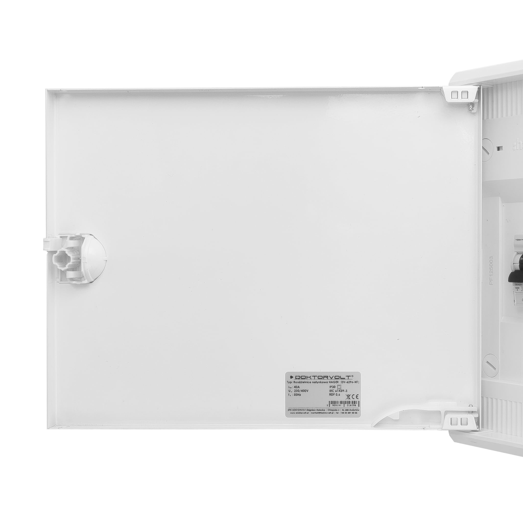 Doktorvolt Sicherungskasten Aufputz 1-reihig 12 Module – Verteilerkasten verdrahtet mit 8x MCB 1x RCCB VDE geprüft IP40 Hager Verteilerschrank 245x305x96,5 mm für Haus Garage und Werkstatt