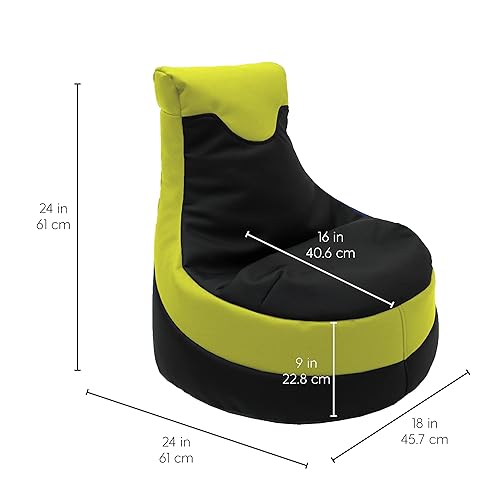 Miniatura 10 de Factory Direct Partners SoftScape 14453-GYNV - Puf para niños, cómodo relleno de frijoles flexible para leer, jugar, sentarse en la sala de juegos,