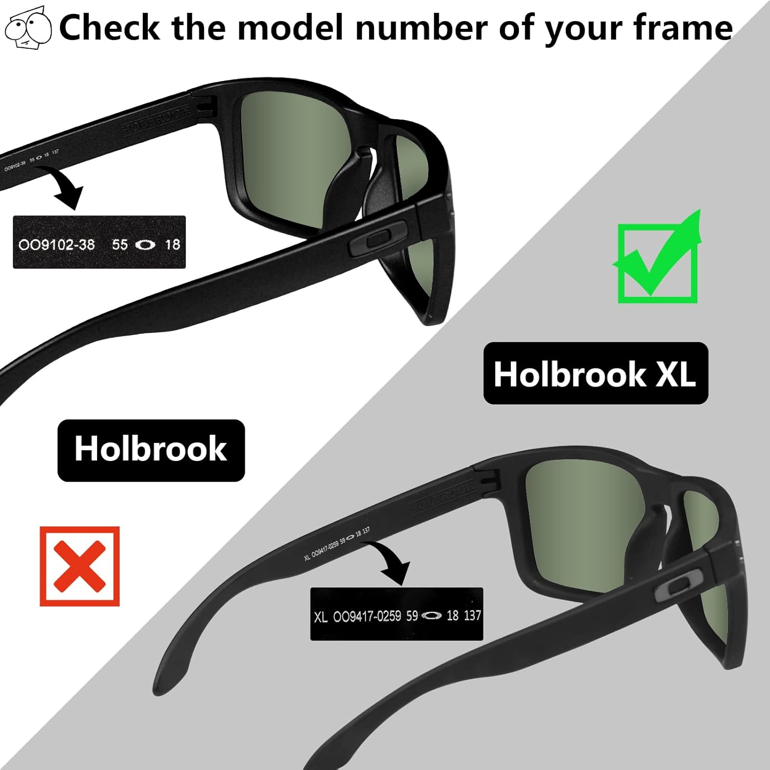 EZReplace Lenses Replacement for Oakley Holbrook OO9102 Sunglasses (Polarized Lenses) - Fits Oakley Holbrook Frame (Metal Silver+Ice Blue+Spring Green)