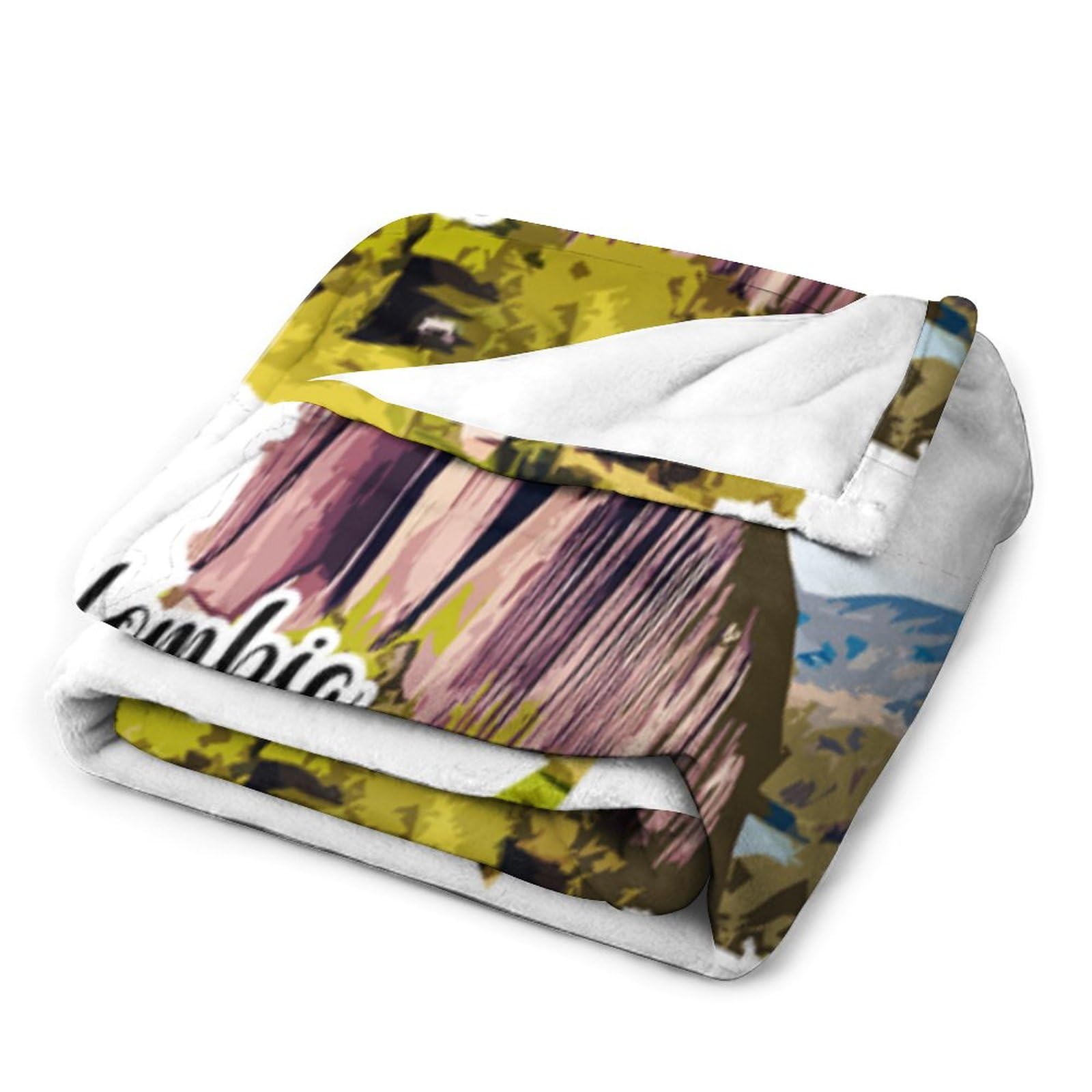 Manta de cama de forro polar Colombia de 70 x 80 pulgadas, de felpa, acogedora, con impresión artística de nación, regalo de hito, manta suave para niños, adolescentes, hijos, maridos, hombres, novios