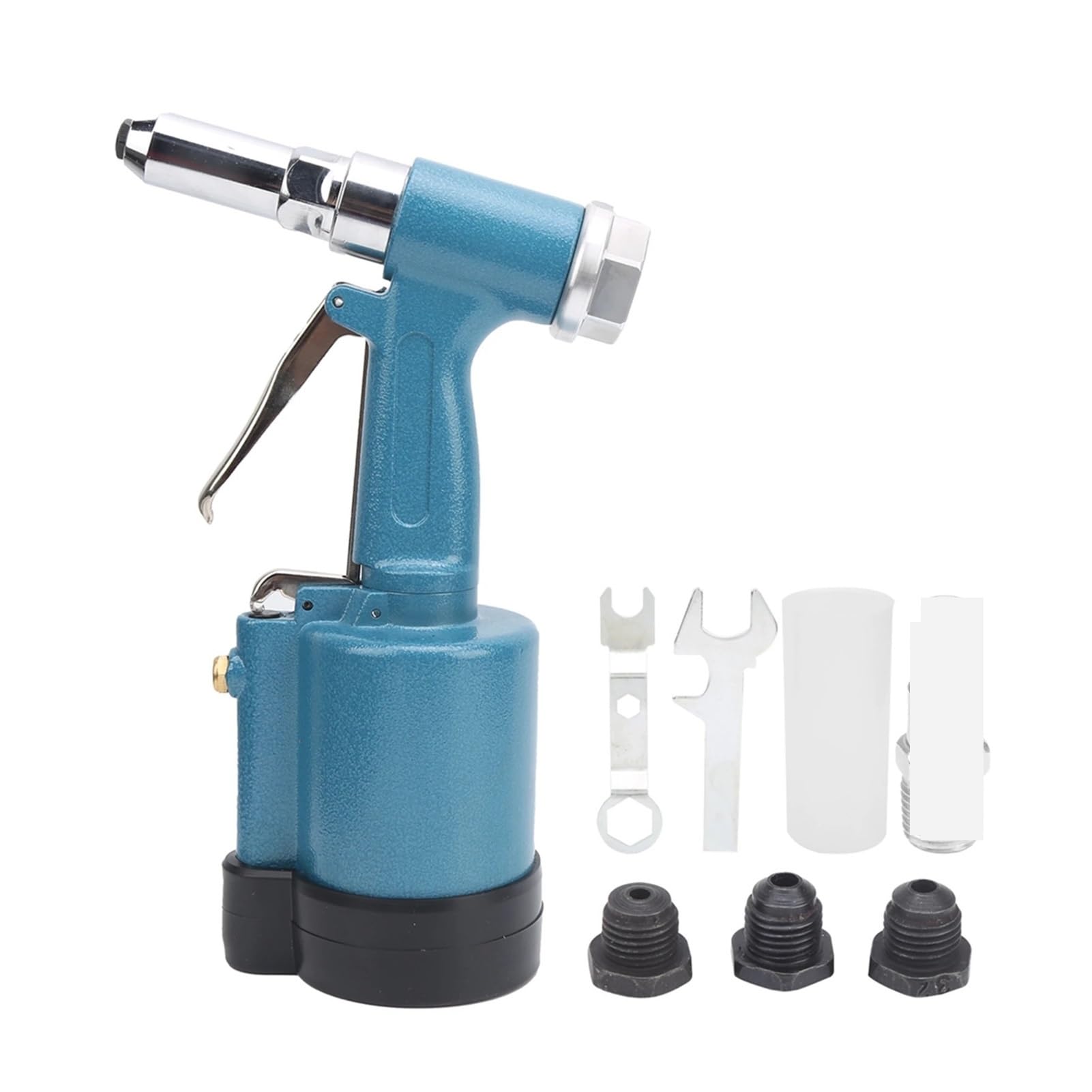 Air Rivet Gun Air Rivet Gun Industrial Grade 3‑Jaw Pneumatic Riveter Aviation Aluminum Hydraulic Structure Blue Riveting Gun
