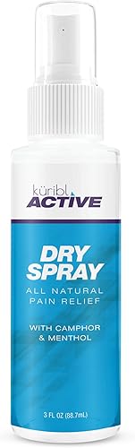 Kuribl Active Dry Spray Alivio de acción rápida para el dolor articular y el dolor muscular. Todo natural, 3 onzas