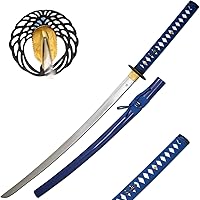 Vista 4 de Snake Eye Tactical Espada afilada samurái hecha a mano clásica espada pesada de arte marcial real Negro