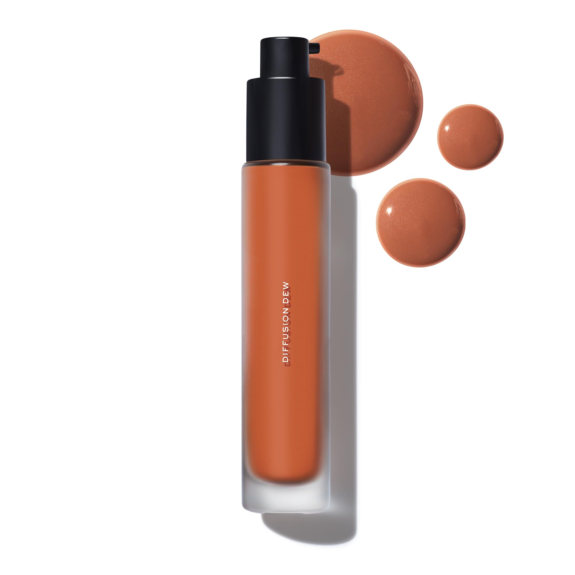 MAKEBeauty Diffusion Dew Skin Tint. Sheer to Medium Coverage Radiant Finish. Blurring, Smoothing, and Brightening for Glowing Complexion. Enhanced with Niacinamide and Adenosine. Bronze 14