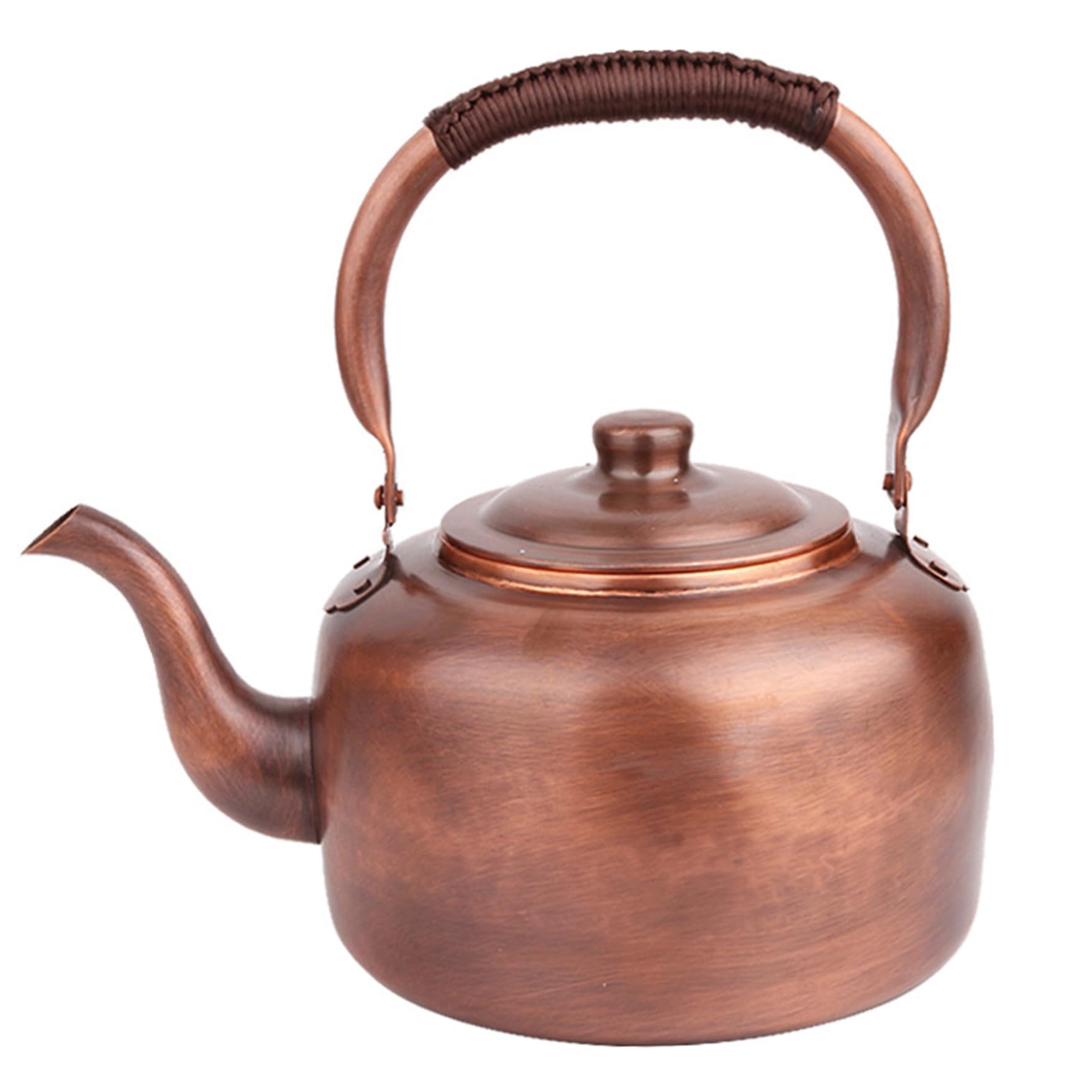Gemuseeee 1Pc Copper Tea Kettle For Stove Top, 3L Whistling Kettle With Ergonomic Handle, Works On Induction, Gas & Electric Stoves, Vintage Tea Pot Copper For Stove Top