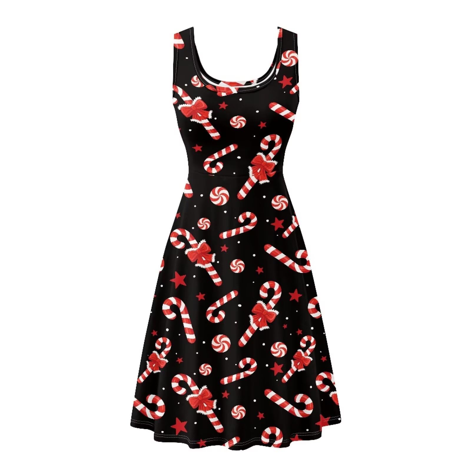 Dreaweet Casual Sleeveless Dresses for Women Girls, Round Neck Tank Dresses with Pockets Summer Sundress Size XS-4XL