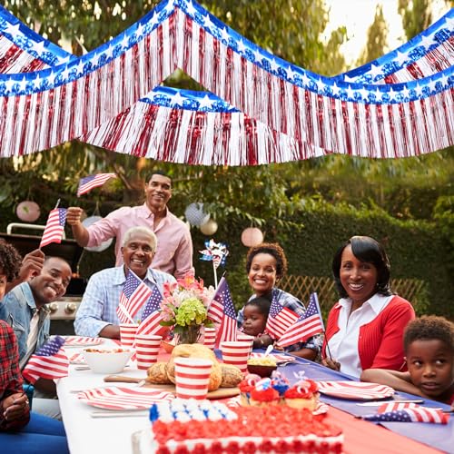 3-Pack10ft-American-Stars-and-Stripes-Flag-Banner-4th-of-July-Red-White-and-Blue-Fringe-Banner-for-Independent-Day-Memorial-Day-Veterans-Day-Patriotic-Party-Indoor-Outdoor-Hanging-Decorations 3 Pack10ft American Stars and Stripes Flag Banner 4th of July Red White and Blue Fringe Banner for Independent Day Memorial Day Veterans Day Patriotic Party Indoor Outdoor Hanging Decorations