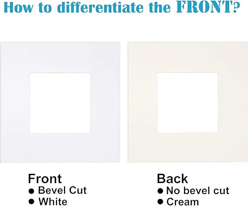 Miniatura 10 de Egofine Paquete de 14 tapetes blancos de 11 x 14 pulgadas, marco mate para fotos de 8 x 10, sin ácidos, grosor de 0.047 in, con corte biselado