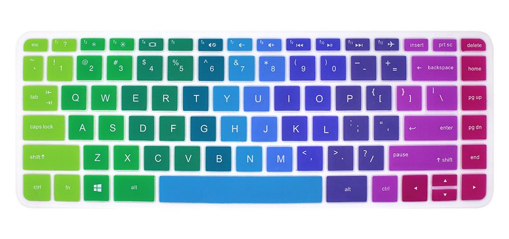 Keyboard Skins Compatible for 14" HP Stream 14-ax010nr 14-ax020nr 14-ax020wm, HP Envy 14-j000 14-j004, 14-ab010 14-ab166us 14-ac159nr 14-ad006 14-an010nr 14-an013nr 14-an080nr 14-al062nr (Rainbow)