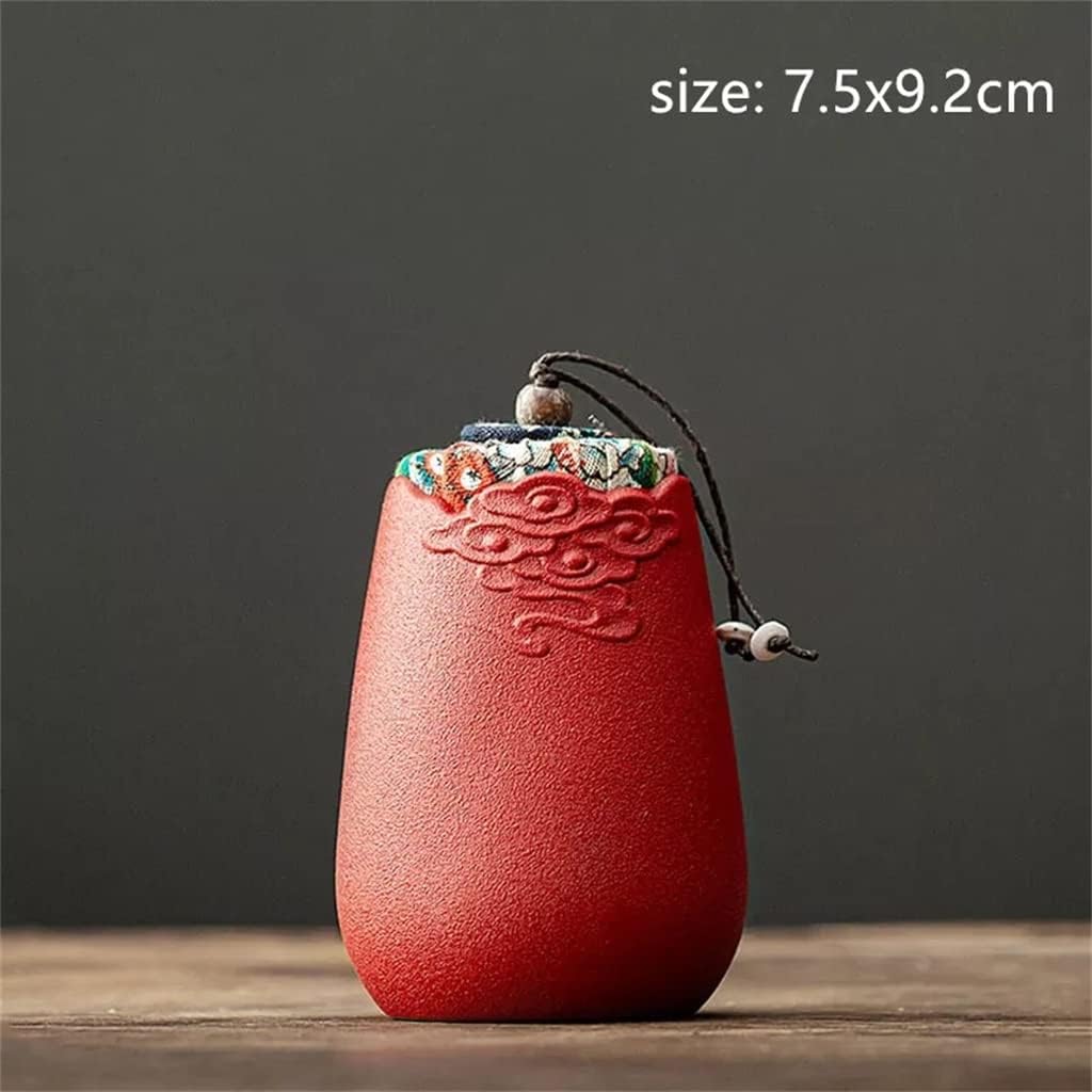 Portable Tea Jar Sealed Ceramic Storage Container Kitchen Coffee Tank