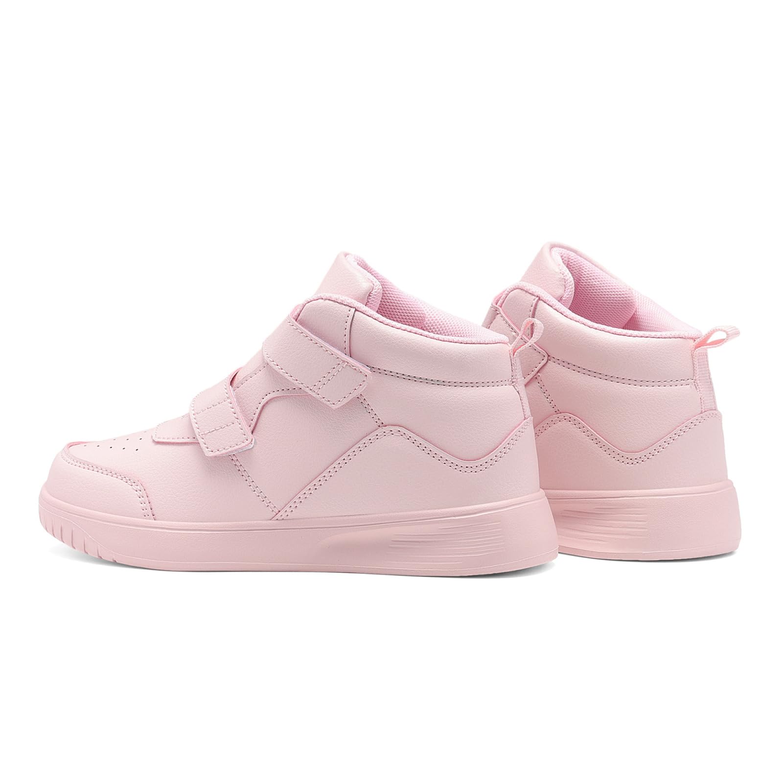 Kids Trainers Boys High Top Running Adjustable Strap Shoes for Girls School Tennis Sneakers
