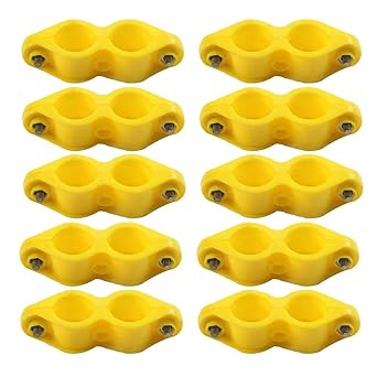 Excluzo 10 Pieces Poultry Chicken House Drinking Waterline Pipe Clip Screw Round