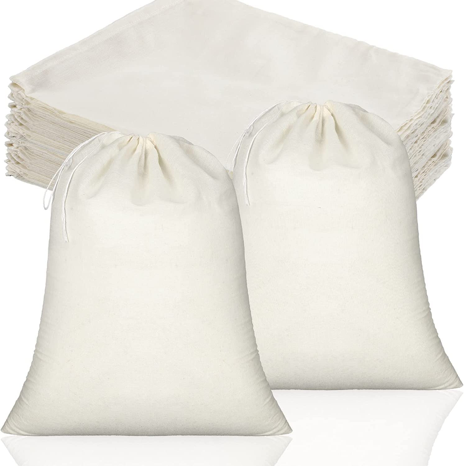 star quick links™ 25 pcs – (10 x 12 inch) muslin bags roto cotton drawstring bags sachet bag for home supplies potli bag