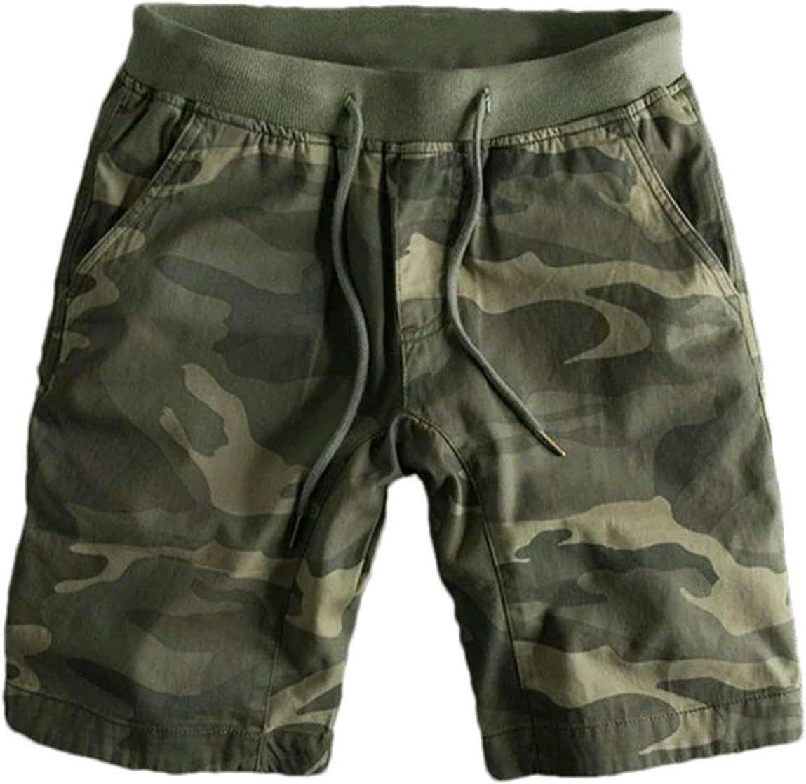 JXQXHCFS Summer Men Camouflage Shorts Casual Elastic Waist Comfort Loose Jogging Pants Cotton Cargo Shorts Beach Shorts