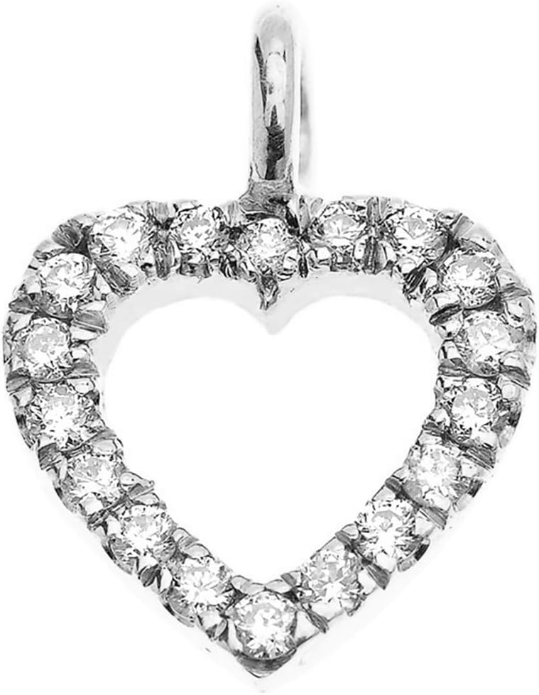 Claddagh Gold 14K Gold Diamond Heart Pendant Necklace Available in Yellow, Rose or White Gold