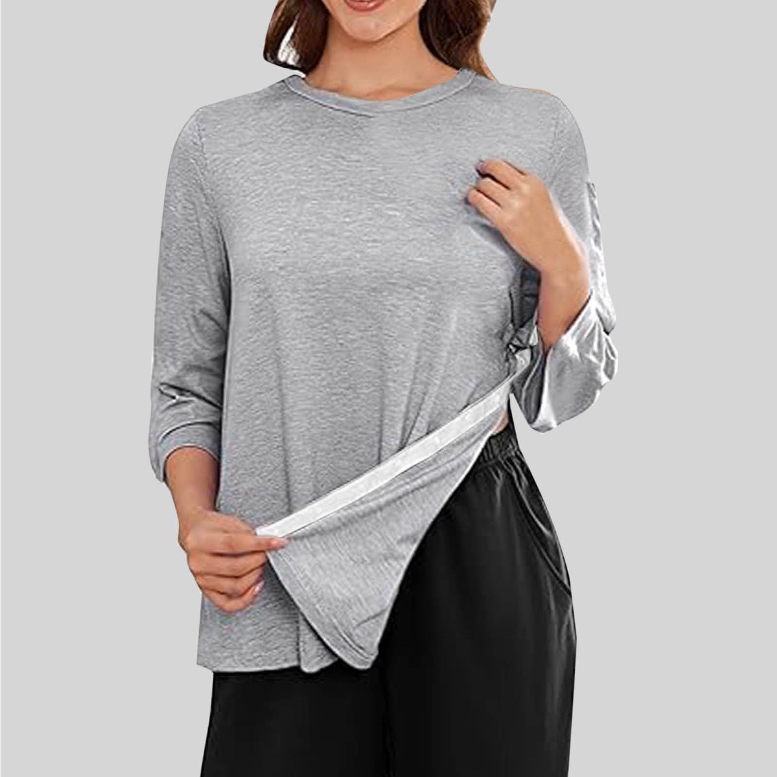 Hemd Für Damen Nach Schulter-Operationen Zum Abreißen 3/4-Oberteil Nach Rotatorenmanschette Chemo-Port Adaptive Kleidung Damen Nach Schulter-Operationen Chirurgie Shirt Snap Shirt Snap Tearaway