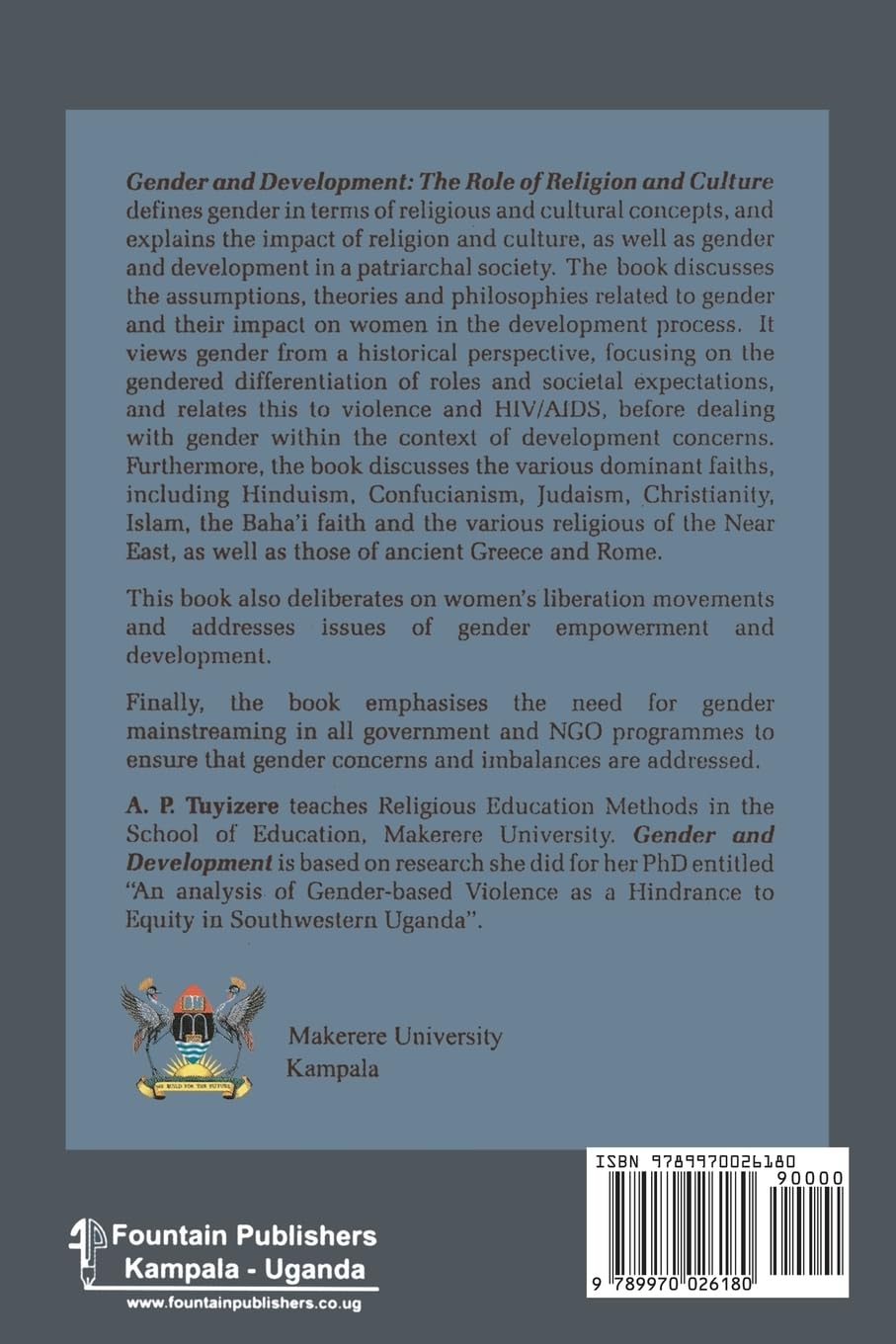 Gender and Development. The Role of Religion and Culture