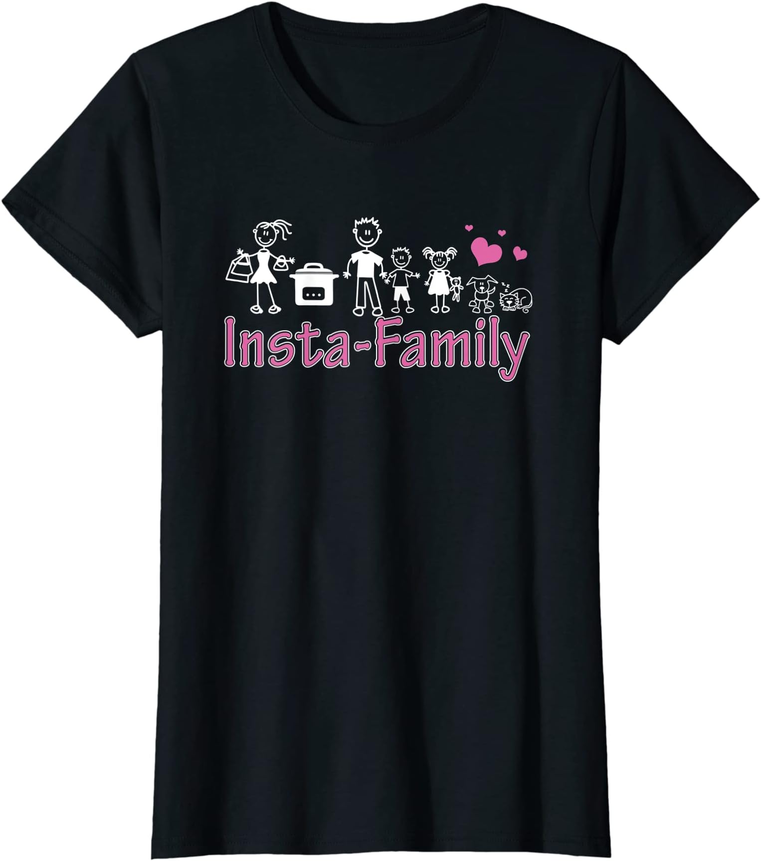 Insta-ShirtsInsta-Family Instant Pot Cartoon Stick Figures T-Shirt