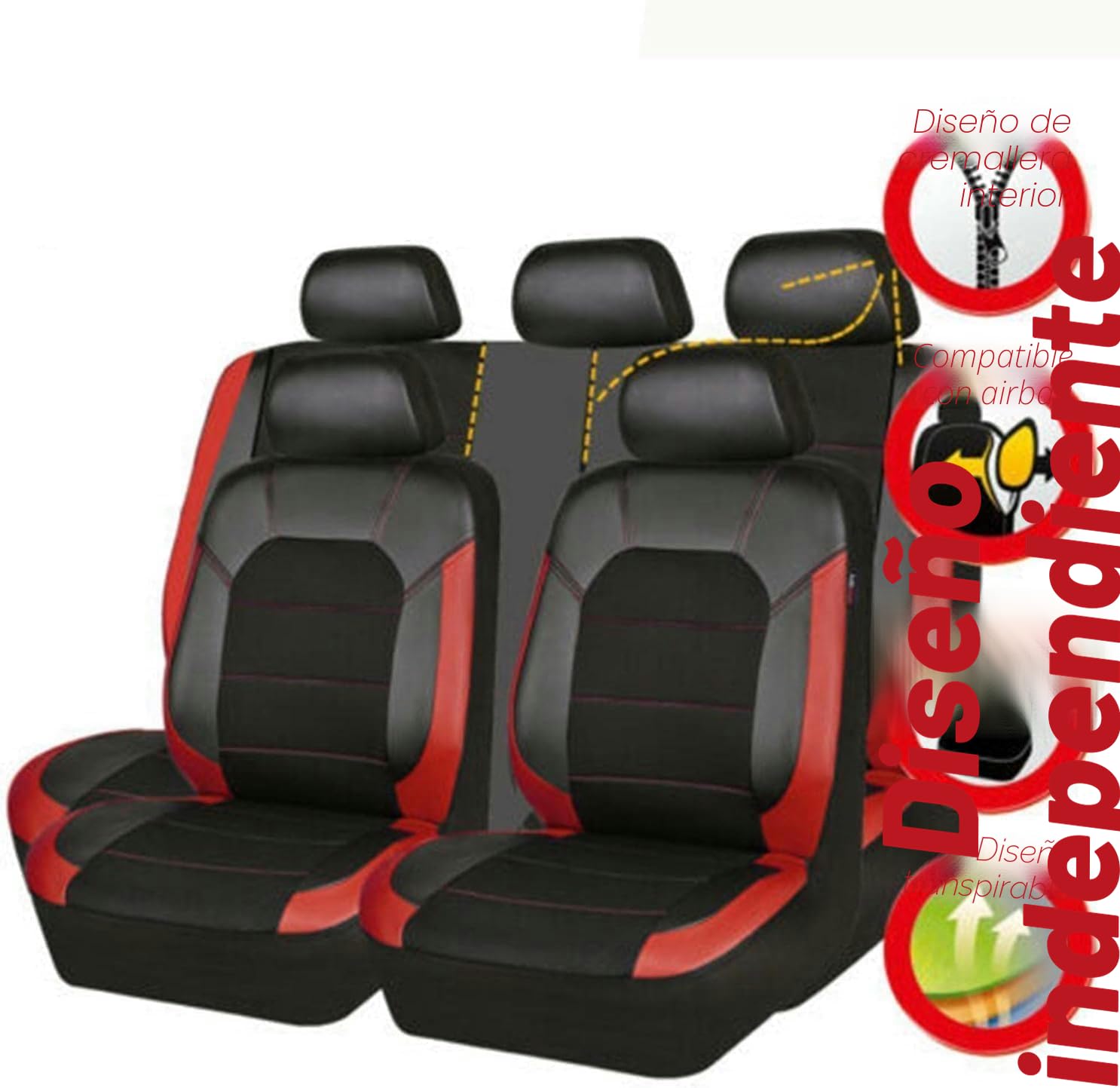 Fundas de asiento de coche de ajuste universal para Seat León, Ibiza, Arona, Ateca, Altea, Exeo, Ibl, Ibx, Toledo, juegos de fundas de asiento