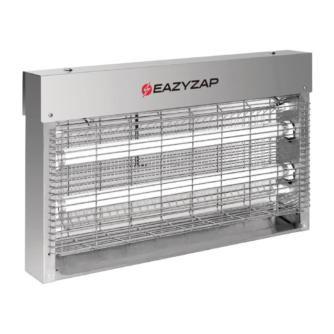 Eazyzap FP984 Energy Efficient LED Fly and Insect Pest Killer | 100m² Coverage | Durable Rust Resistant Stainless Steel | Eco Bulbs: 2 x 7 Watt | Spare Bulb AJ637