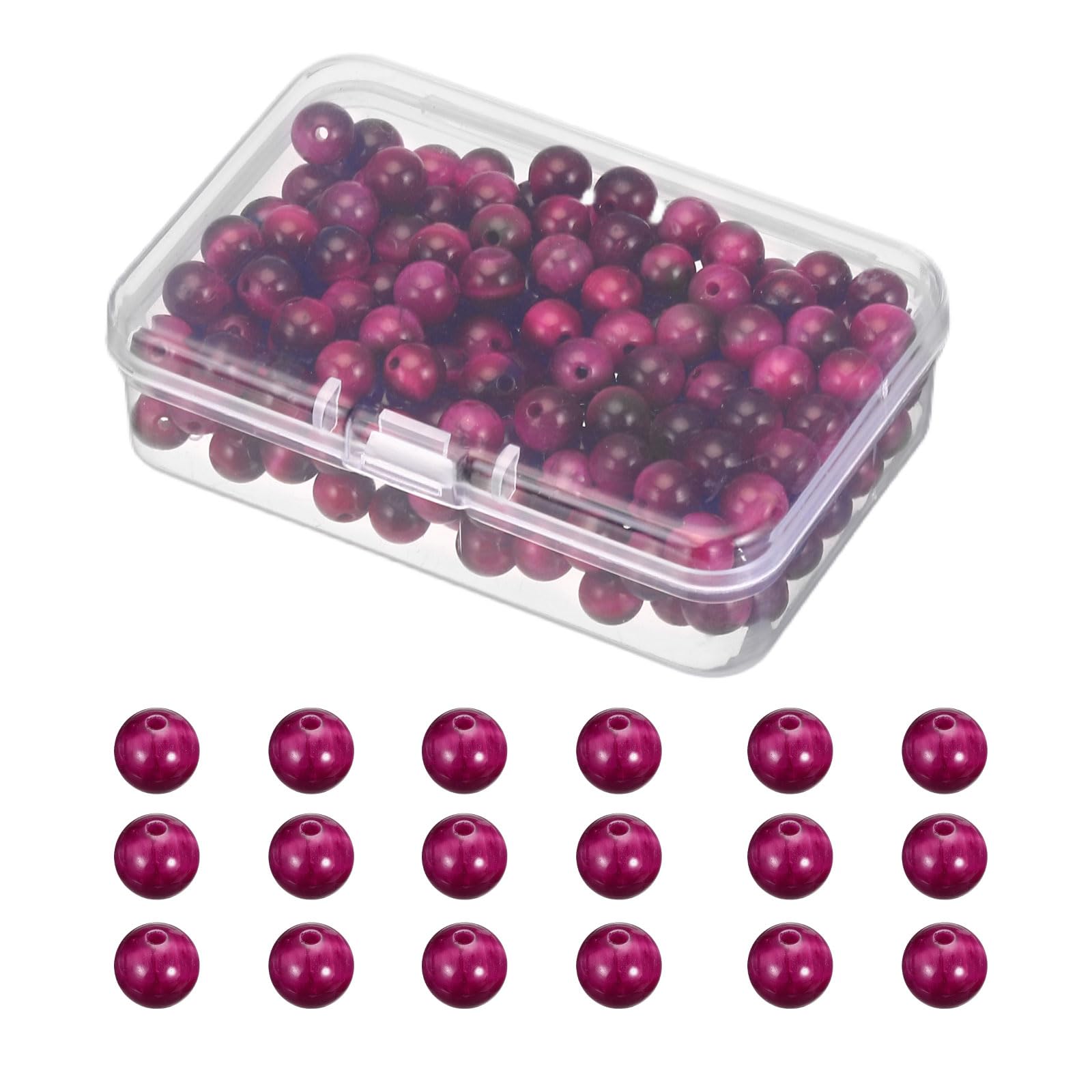 Perles de pierre naturelle œil de rose 6mm PATIKIL pour fabrication de bijoux x200