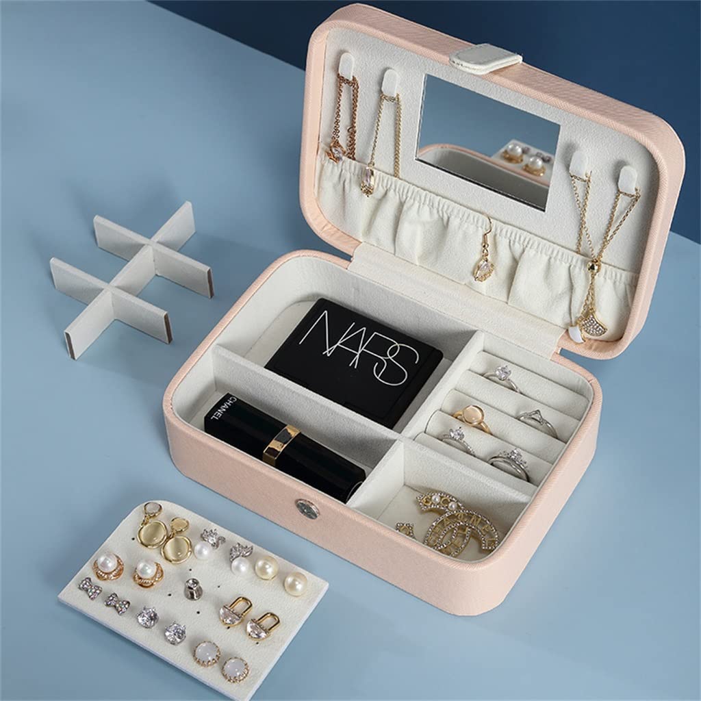 Schmuckschatulle, praktische Aufbewahrungstasche für Ohrstecker, Schmuck, Lippenstift, Ring-Organizer