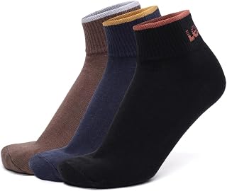 Levi's LS204 Men's Cotton Stretch Ankle Mid Cut Classic Socks (Pack of 3) Price In India