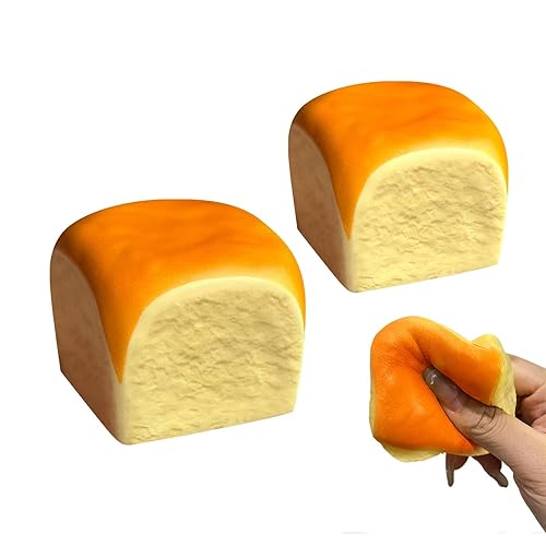 Slow Rising Squishy,Taba Squishy, Stress Balls,Stress Relief & Fidget Toys for ADHD,Party Favor Gift (2pcs Hawaiian Rolls) - 2pcs Hawaiian Rolls