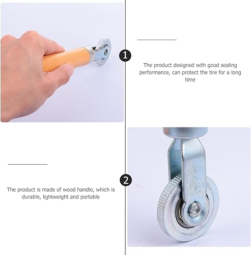 Miniatura 5 de TEHAUX 3 piezas de accesorios de rueda de presión en rodillos de bicicleta automotrices, herramientas de bicicleta, rodillo de rueda rodante de