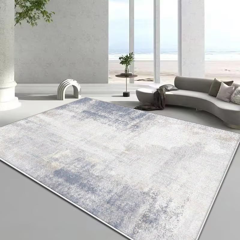Alfombra abstracta moderna de salon y dormitorio minimalista gris antideslizante 40x80cm