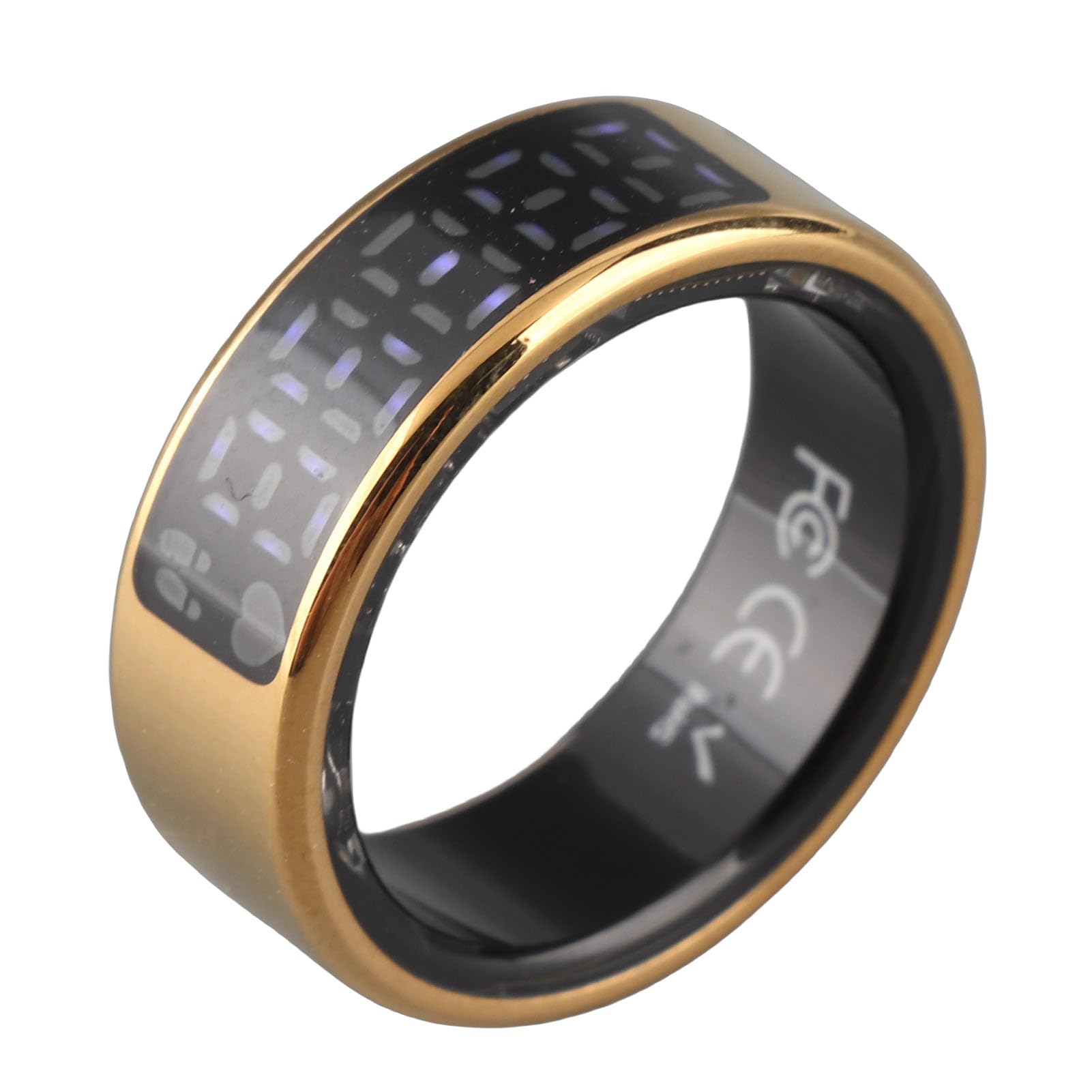 Bague intelligente avec étui de charge, écran tactile, connectivité IP68, compteur de pas, plusieurs modes sportifs, traqueur de fitness quotidien, en acier inoxydable (#9)