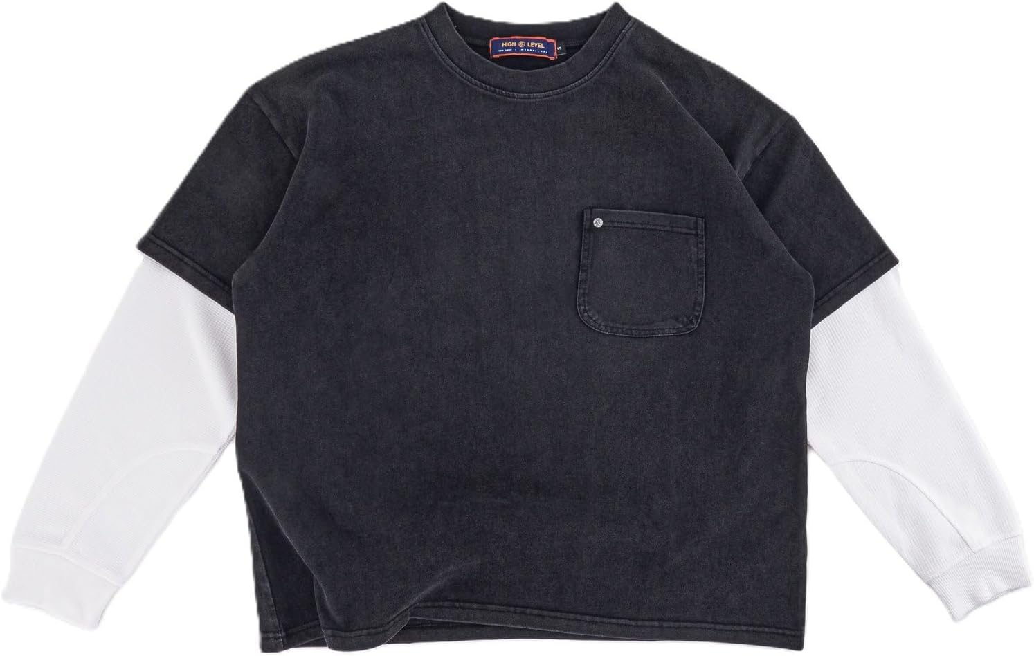 High Level HL Double Layer Stonewashed Boxy Crop T-Shirt