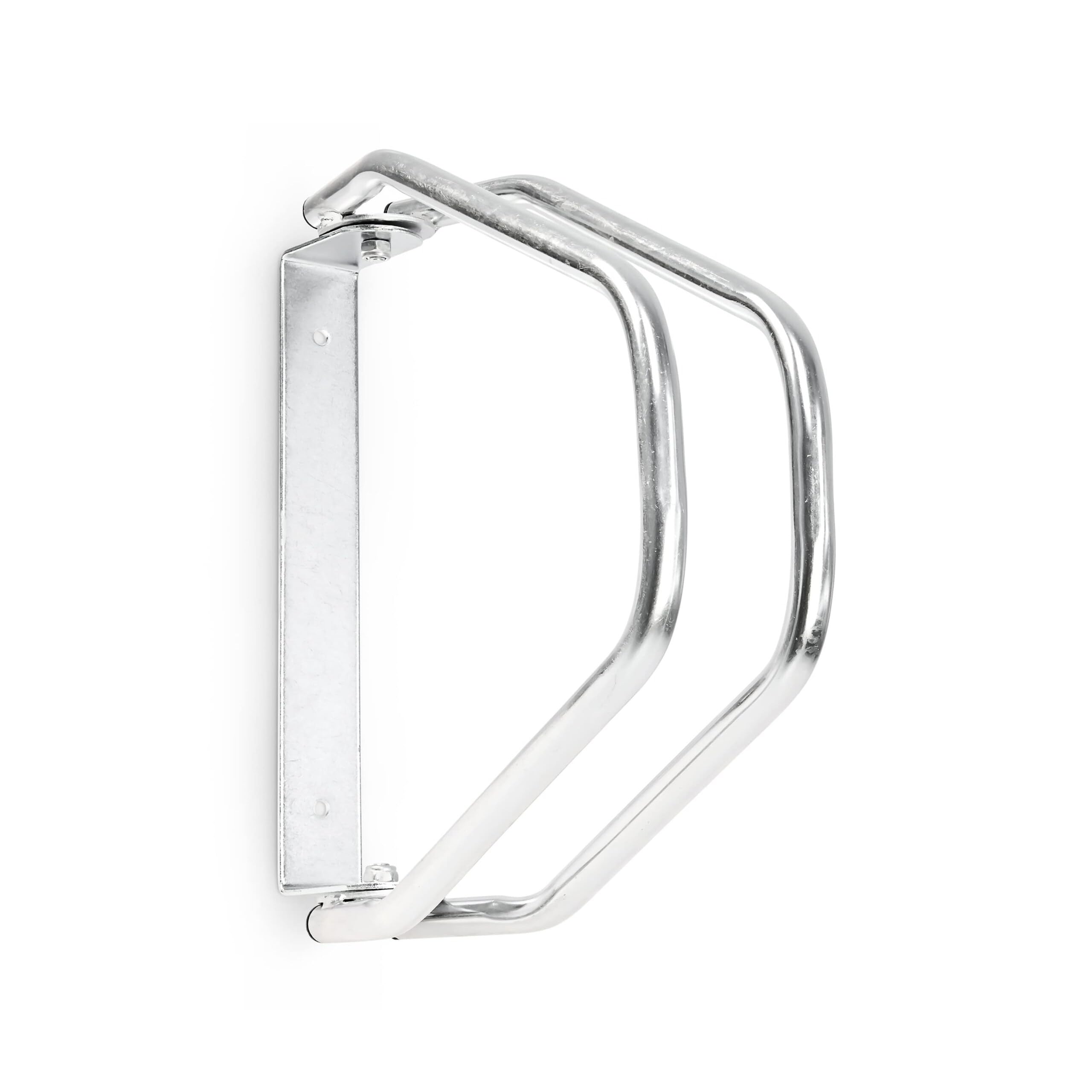Relaxdays Soporte de Pared para 1 Bicicleta, galvanizado, Ajustable, Altura 32,5 x 9 x 28,5 cm, Color Plateado