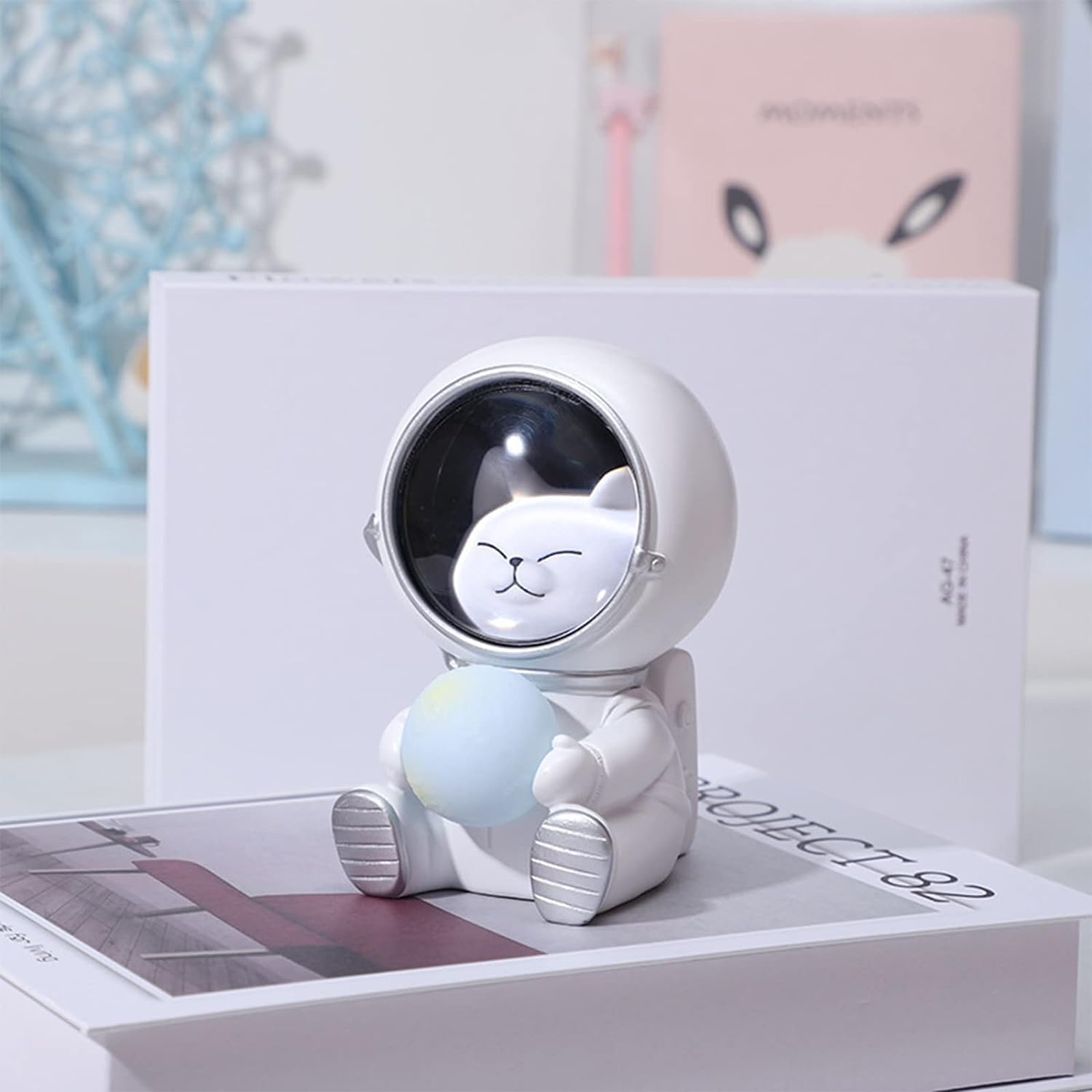Unico Lampada Notturna Creativa per Animali, Lampada da Notte per Animali, per Bambini, guardiano della Galassia, Animale Domestico, Astronauta, Astronauta Notturno Luce Notturna