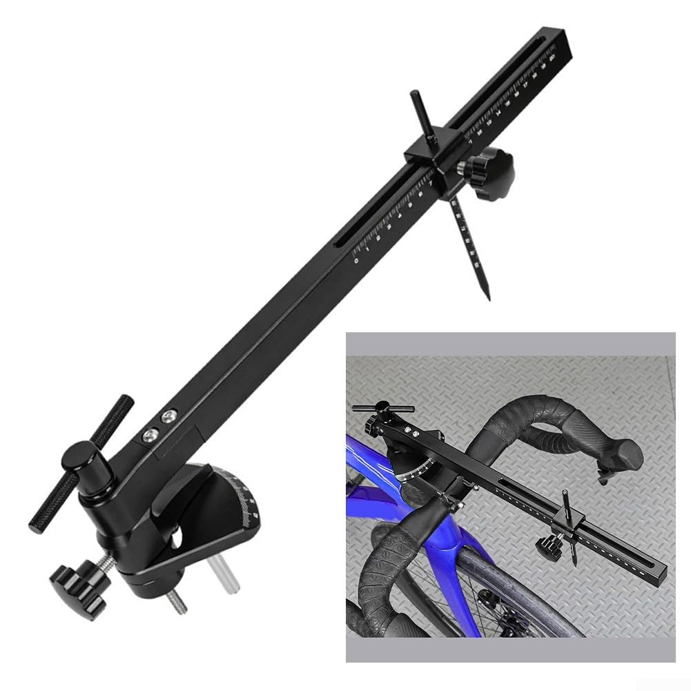 Spelonify Manubrio per bici da strada, strumento di allineamento, leva del cambio, barra di posizionamento, regolazione simmetria, livellatore di altezza del manubrio da ciclismo
