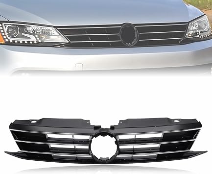 MotorFansClub Front Grill Fit for Volkswagen Jetta 2015 2016 2017 Front Bumper Upper Center Grille